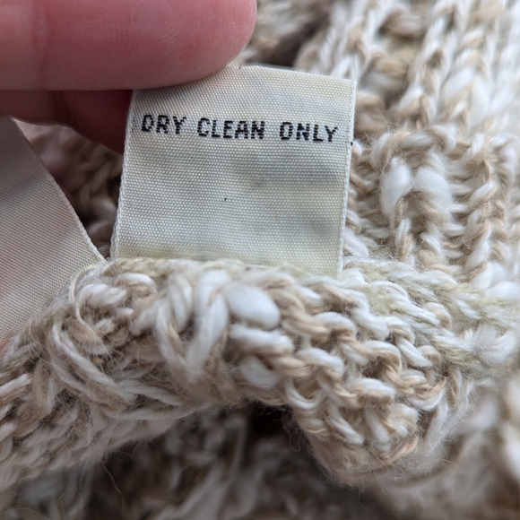 Liz Claiborne Vintage Heathered Tan Sleeveless Button-Up Sweater Vest Size L - Picture 4 of 7